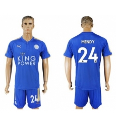 Leicester City #24 Mendy Home Soccer Club Jersey