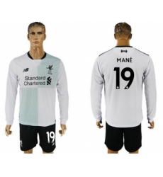 Liverpool #19 Mane Away Long Sleeves Soccer Club Jersey