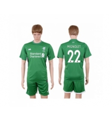 Liverpool #22 Mignolet Green Goalkeeper Soccer Club Jersey