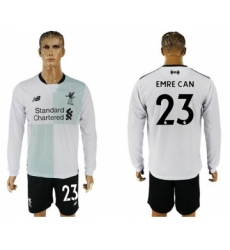 Liverpool #23 Emre Can Away Long Sleeves Soccer Club Jersey