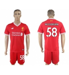 Liverpool #58 Woodburn Red Home Soccer Club Jersey