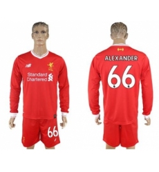 Liverpool #66 Alexander Home Long Sleeves Soccer Club Jersey