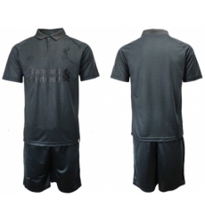 Liverpool Blank Black Soccer Club Jersey