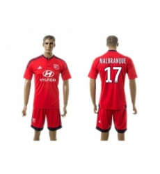 Lyon #17 Malbranque Away Soccer Club Jersey