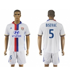Lyon #5 Bisevac Home Soccer Club Jersey