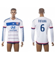 Lyon #6 Fofana Home Long Sleeves Soccer Club Jersey