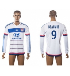 Lyon #9 Beauvue Home Long Sleeves Soccer Club Jersey