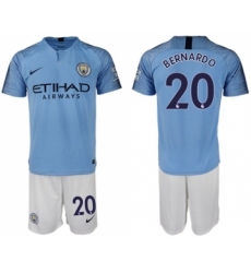 Manchester City #20 Bernardo Home Soccer Club Jersey