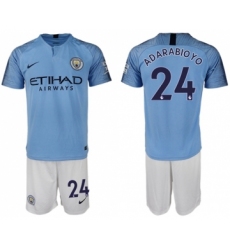 Manchester City #24 Adarabioyo Home Soccer Club Jersey