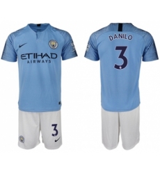 Manchester City #3 Danilo Home Soccer Club Jersey