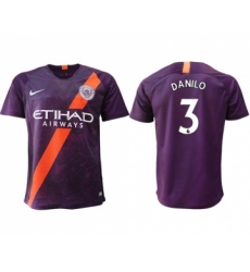 Manchester City #3 Danilo Third Soccer Club Jersey