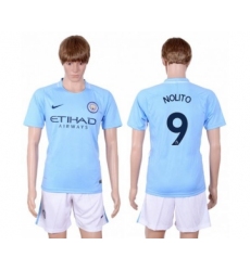 Manchester City #9 Nolito Home Soccer Club Jersey
