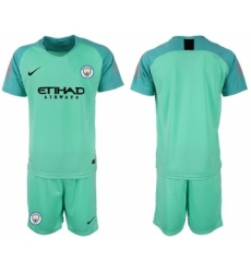 Manchester City Blank Green Goalkeeper Soccer Club Jersey