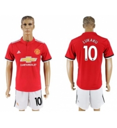 Manchester United #10 Lukaku Red Home Soccer Club Jersey