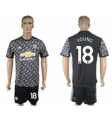 Manchester United #18 Young Black Soccer Club Jersey