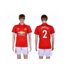 Manchester United #2 Lindelof Red Home Soccer Club Jersey