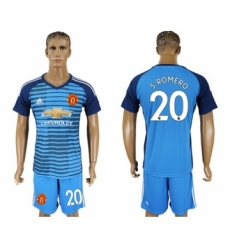 Manchester United #20 S.Romero Blue Soccer Club Jersey