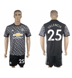 Manchester United #25 Valencia Black Soccer Club Jersey