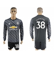 Manchester United #38 Tuanzebe Black Long Sleeves Soccer Club Jersey