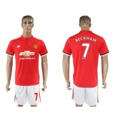Manchester United #7 Beckham Red Home Soccer Club Jersey