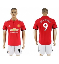 Manchester United #9 Ibrahimovic Red Home Soccer Club Jersey