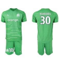 Marseille #30 Mandanda Green Goalkeeper Soccer Club Jersey