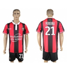 OGC Nice #21 Pereira Home Soccer Club Jersey