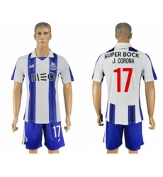 Oporto #17 J.Corona Home Soccer Club Jersey