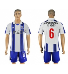 Oporto #6 R.Neves Home Soccer Club Jersey