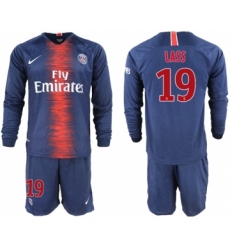 Paris Saint-Germain #19 Lass Home Long Sleeves Soccer Club Jersey