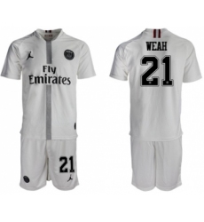 Paris Saint-Germain #21 Weah Away Jordan Soccer Club Jersey
