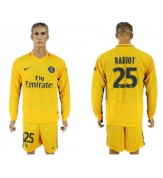 Paris Saint-Germain #25 Rabiot Away Long Sleeves Soccer Club Jersey