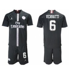 Paris Saint-Germain #6 Verratti Home Jordan Soccer Club Jersey