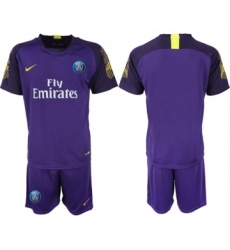 Paris Saint-Germain Blank Purple Goalkeeper Soccer Club Jersey