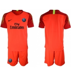 Paris Saint-Germain Blank Red Goalkeeper Soccer Club Jersey