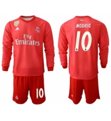 Real Madrid #10 Modric Third Long Sleeves Soccer Club Jersey
