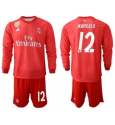 Real Madrid #12 Marcelo Third Long Sleeves Soccer Club Jersey