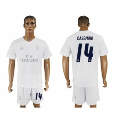 Real Madrid #14 Casemiro Marine Environmental Protection Home Soccer Club Jersey