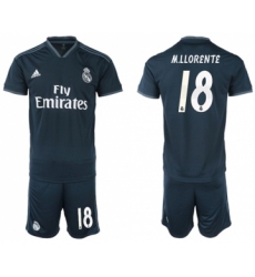 Real Madrid #18 M.Llorente Away Soccer Club Jersey