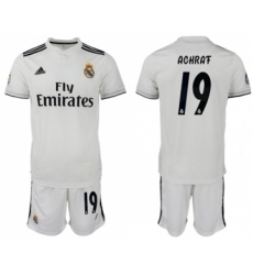 Real Madrid #19 Achraf White Home Soccer Club Jersey