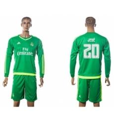 Real Madrid #20 Jese Green Long Sleeves Soccer Club Jersey