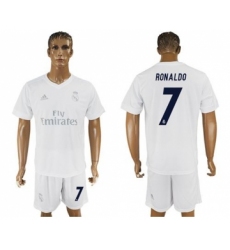 Real Madrid #7 Ronaldo Marine Environmental Protection Home Soccer Club Jersey