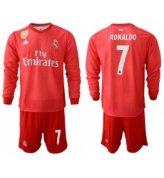 Real Madrid #7 Ronaldo Third Long Sleeves Soccer Club Jersey