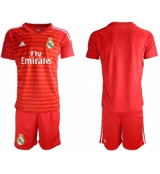 Real Madrid Blank Red Goalkeeper Soccer Club Jersey