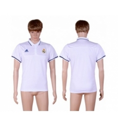 Real Madrid Blank White Polo Shirt