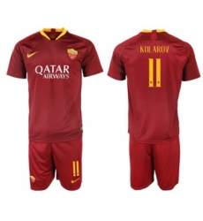 Roma #11 Kolarov Red Home Soccer Club Jersey