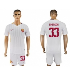 Roma #33 Emerson Away Soccer Club Jersey