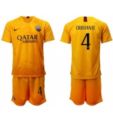 Roma #4 Cristante Third Soccer Club Jersey