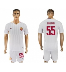 Roma #55 Castan Away Soccer Club Jersey