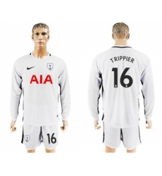 Tottenham Hotspur #16 Trippier Home Long Sleeves Soccer Club Jersey